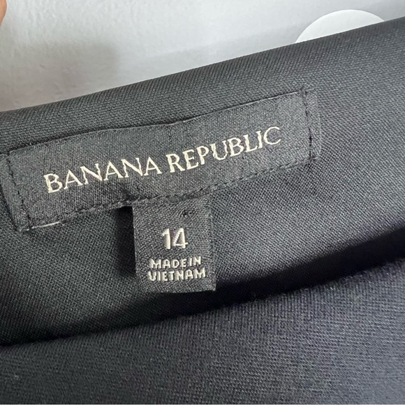 Banana Republic Black One-Shouler Dress Size 14 Bow Detail Cocktail Party Pocket - Picture 7 of 11